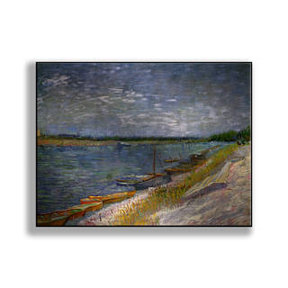 Gallery Direct Vincent Van Gogh's 'View of a River with Rowing Boats' Print on Metal