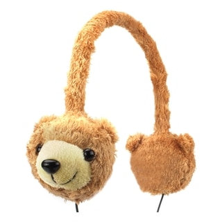 Groove Pal KDZ Kid Friendly Brown Bear Headphones with Volume Limiting Sound by Gogroove