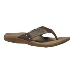Men's Dockers Sundale Thong Sandal Taupe/Charcoal Distressed Canvas
