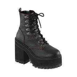 Women's Demonia Assault 100 Ankle Boot Black Vegan Leather
