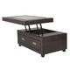 Stafford Bonded Leather Adjustable Lift Top Table by Christopher Knight Home - Thumbnail 5