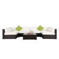 BroyerK 7-piece Outdoor Rattan Patio Furniture Set