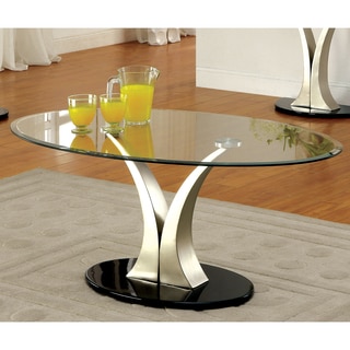 Furniture of America Velma Modern Satin Plated Coffee Table