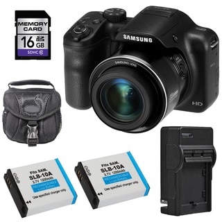 Samsung WB1100F Smart Black Digital Camera 16GB Bundle