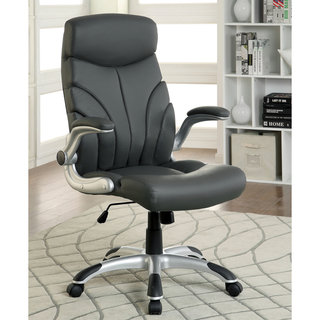 Furniture of America Kerry Modern Grey Leatherette Office Chair