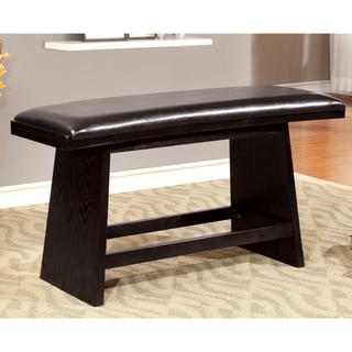 Furniture of America Karille Modern Black Counter Height Bench