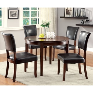 Furniture of America Hallins Medium Oak Round Dining Table