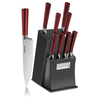 Cuisinart Vetrano Collection Cutlery Red/Black 11-Piece Knife Block Set