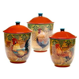 Rustic Rooster Canister (3-piece Set)