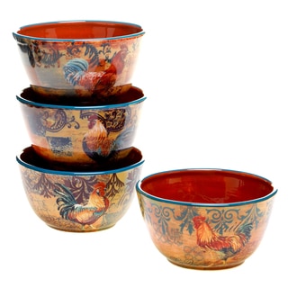 Rustic Rooster Ice Cream Bowl (Set of 4)