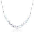 Mondevio Sterling Silver Graduated Sliding Beads Necklace