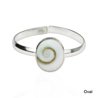 Handmade Shiva Swirl Shell .925 Silver Toe or Pinky Ring (Thailand)