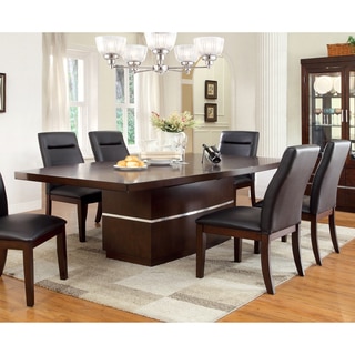 Furniture of America Lyzandrie Contemporary Dining Table with LED Base
