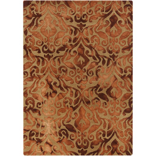Hand-Tufted Newlyn Damask Pattern Wool Rug (9' x 13')