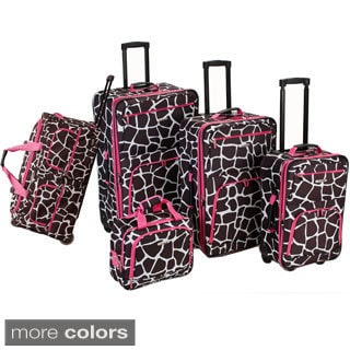 Rockland Giraffe 5-piece Expandable Rolling Upright Luggage Set