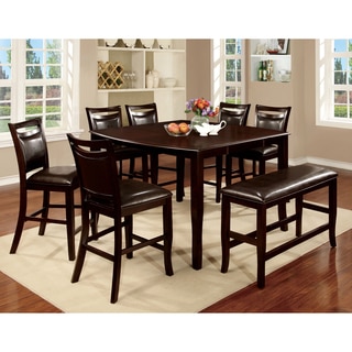 Furniture of America Clemmine 8-piece Espresso Counter Height Dining Set