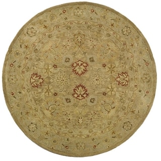 Safavieh Hand-Tufted Antiquity Brown/ Beige Wool Rug (10' Round)