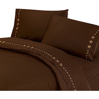 HiEnd Accents 350 Thread Count Embroidered Star Sheet Set