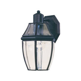 Maxim Black Solid Brass Clear Shade South Park 1-light Outdoor Wall Mount Light