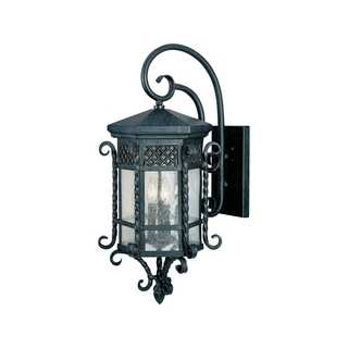 Maxim Forged Iron Shade Scottsdale 3-light Outdoor Wall Mount Light