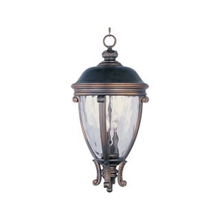Maxim Bronze Vivex Water Glass Shade Camden Vx 3-light Outdoor Hanging Lantern