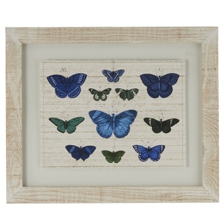 Butterflies Framed Giclee Print Wall Art with Glass