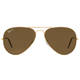Ray Ban Aviator RB3025 Unisex Gold Frame Brown Classic Lens Sunglasses - Thumbnail 1