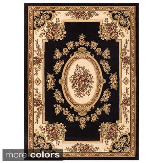 Well Woven Vanguard French Aubusson European Floral Medallion Thick Plush Area Rug (3'11 x 5'3)