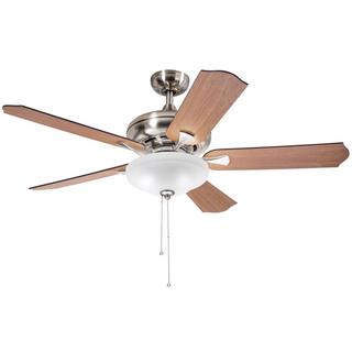 Kichler Lighting Traditional Brushed Nickel 52 inch Ceiling Fan with 3-light Kit and Reversable Blades