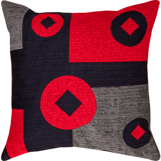 Geometric Red Throw Pillow