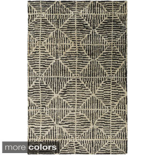 Hand-Knotted Forrest Geometric Jute Rug (8' x 11')
