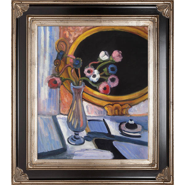 Henri Matisse Anemone and Mirror Hand Painted Framed Canvas Art