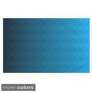 Stripes Print Teal/ Blue/ Aqua/ Green/ Dark Grey/ Rust/ Purple 50 x 60-inch Throw Blanket