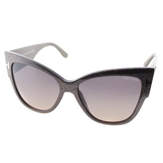 Tom Ford Anoushka Womens TF 371 38B Dove Grey Plastic Cat-Eye Sunglasses