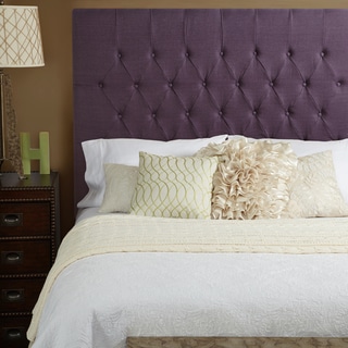 Humble + Haute Halifax Iris Purple Linen Tall Queen Diamond Tufted Upholstered Headboard