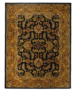 Safavieh Handmade Heritage Traditional Kashan Dark Green/ Gold Wool Rug (8'3 x 11')