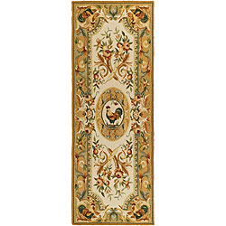 Safavieh Hand-hooked Rooster Taupe Wool Runner (3' x 10')