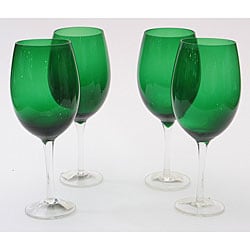 Certified International Green 20-oz Wine Glasses (Set of 8)