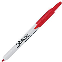 Sharpie Retractable Fine Point Red Permanent Marker