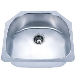 Fine Fixtures D-Shaped Undermount Stainless Steel Single Sink