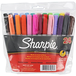 Sanford Sharpie Assorted Ultra Fine Point Permanent Markers (Set of 24)