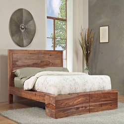 Sheesham Solid Wood California King-size Panel Bed