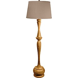 Solid Wood Acacia Urn Floor Lamp