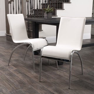 Kensington Modern White Dining Chair (Set of 2) by Christopher Knight Home
