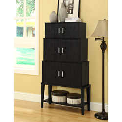 Cappuccino 55-inch Stacking Style Storage Cabinet