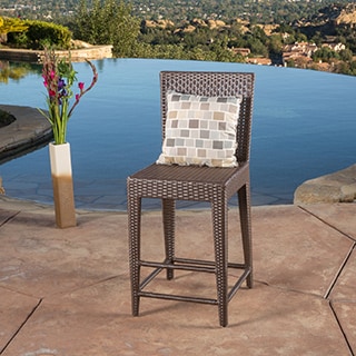 Pacific Wicker Bar Stool by Christopher Knight Home