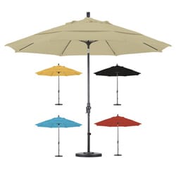 Lauren & Company Premium 11-foot Fiberglass Collar Tilt Umbrella with Stand