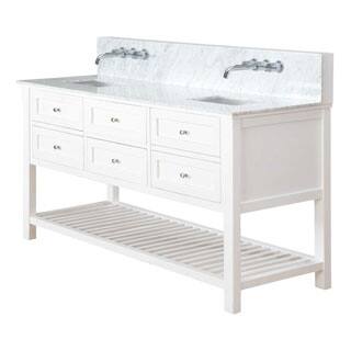 Direct Vanity 70-inch Pearl White Mission Spa Premium Double Sink Vanity