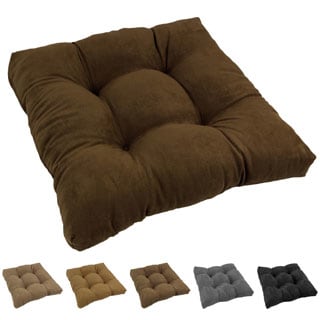 Square Tufted Microsuede Chair Cushion