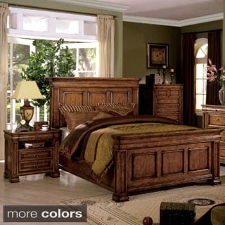Furniture of America Claresse Traditional Style Beveled Panel Platform Bed